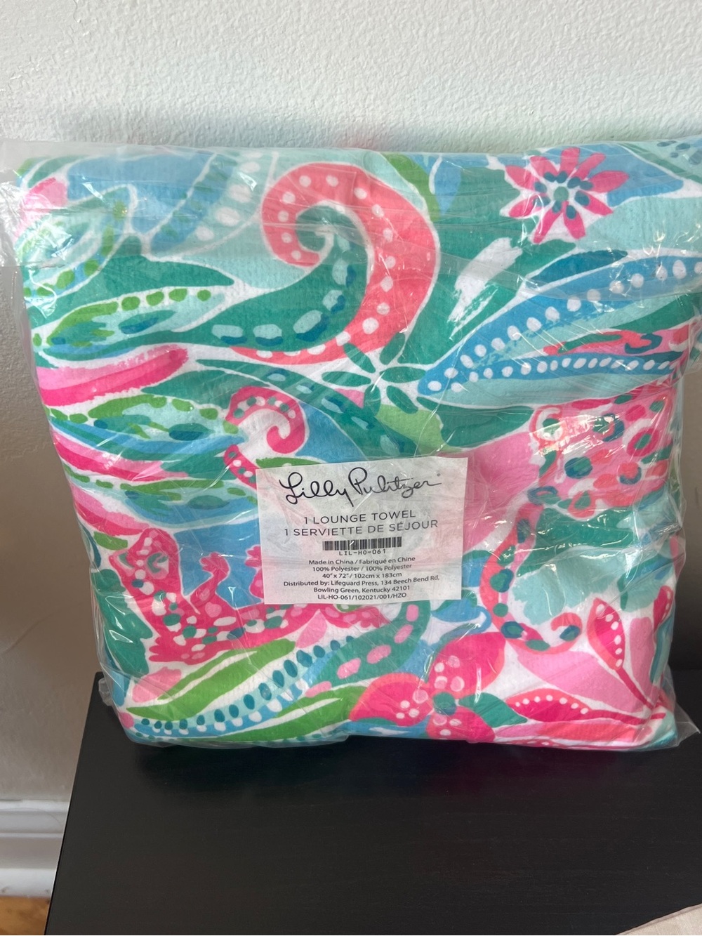 Lilly Pulitzer Pink, Aqua & Green Paisley Lounge Towel